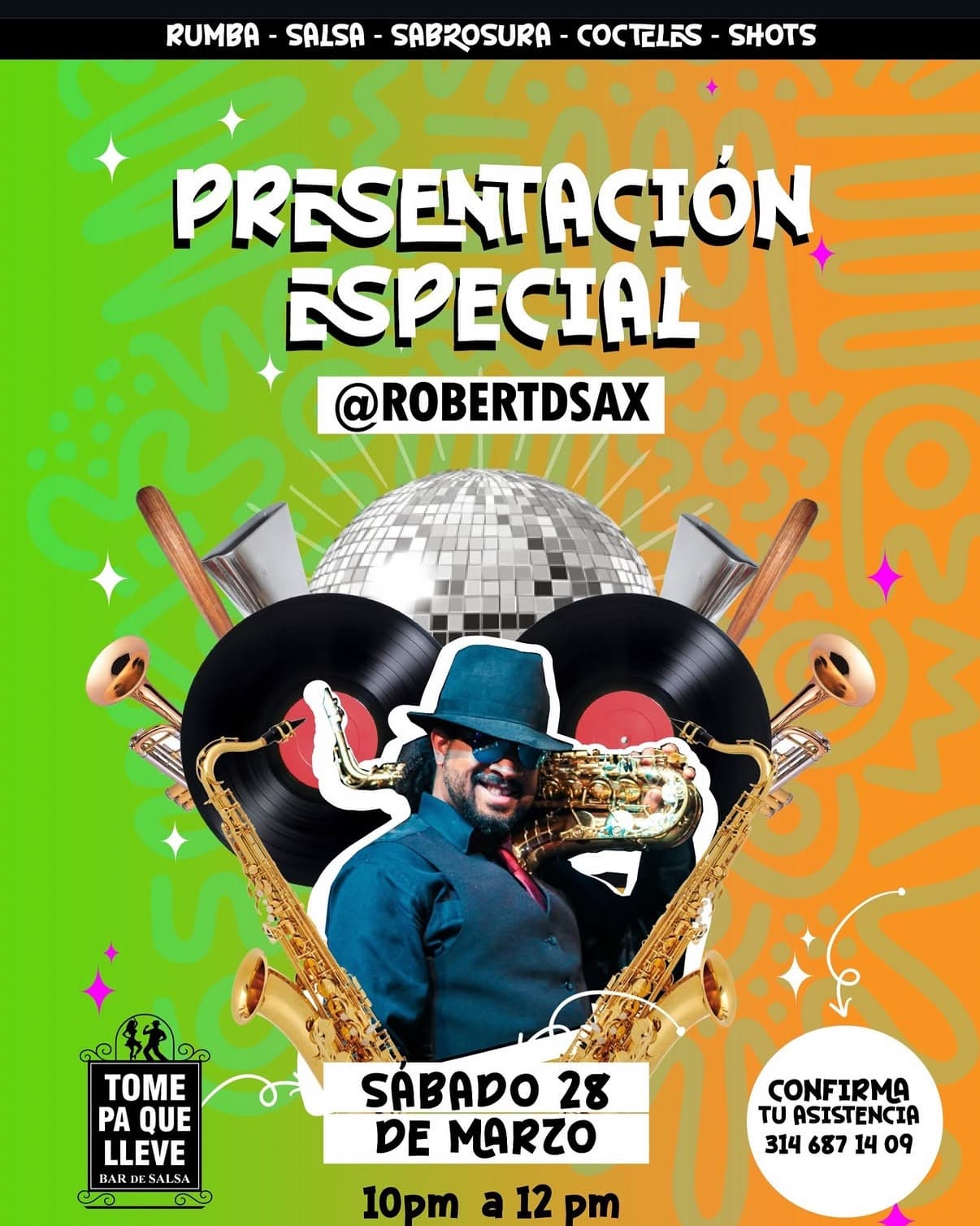 Robertdsax en vivo: Noche de Sax y Salsa