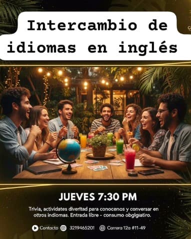Intercambio de idiomas en inglés